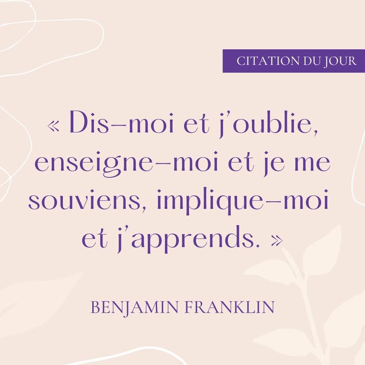 🐯✨ « Dis-moi et j’oublie...